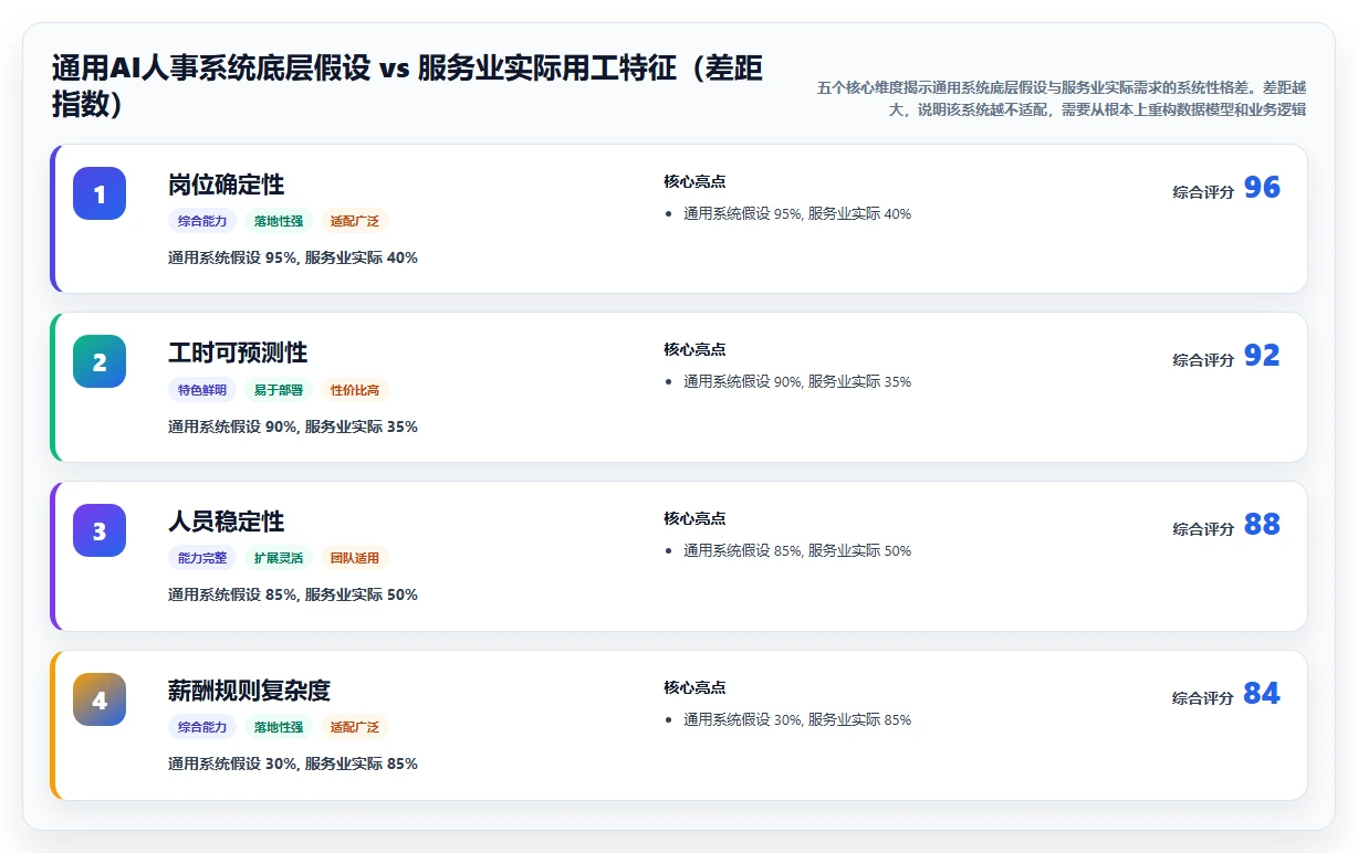 服务业行业AI人事系统需求的特殊性